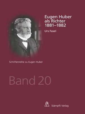 cover image of Eugen Huber als Richter 1881-1882
